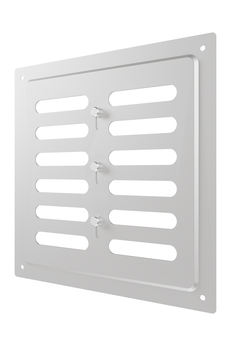 картинка Решетка вентиляционная MER регулируемая 200х200 оцинк.сталь ERA от магазина sp-market