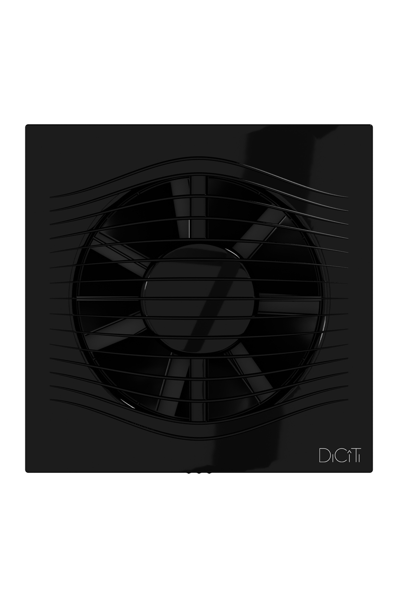 картинка Вентилятор накладной SLIM D125 обр.клапан Obsidian DICITI от магазина sp-market