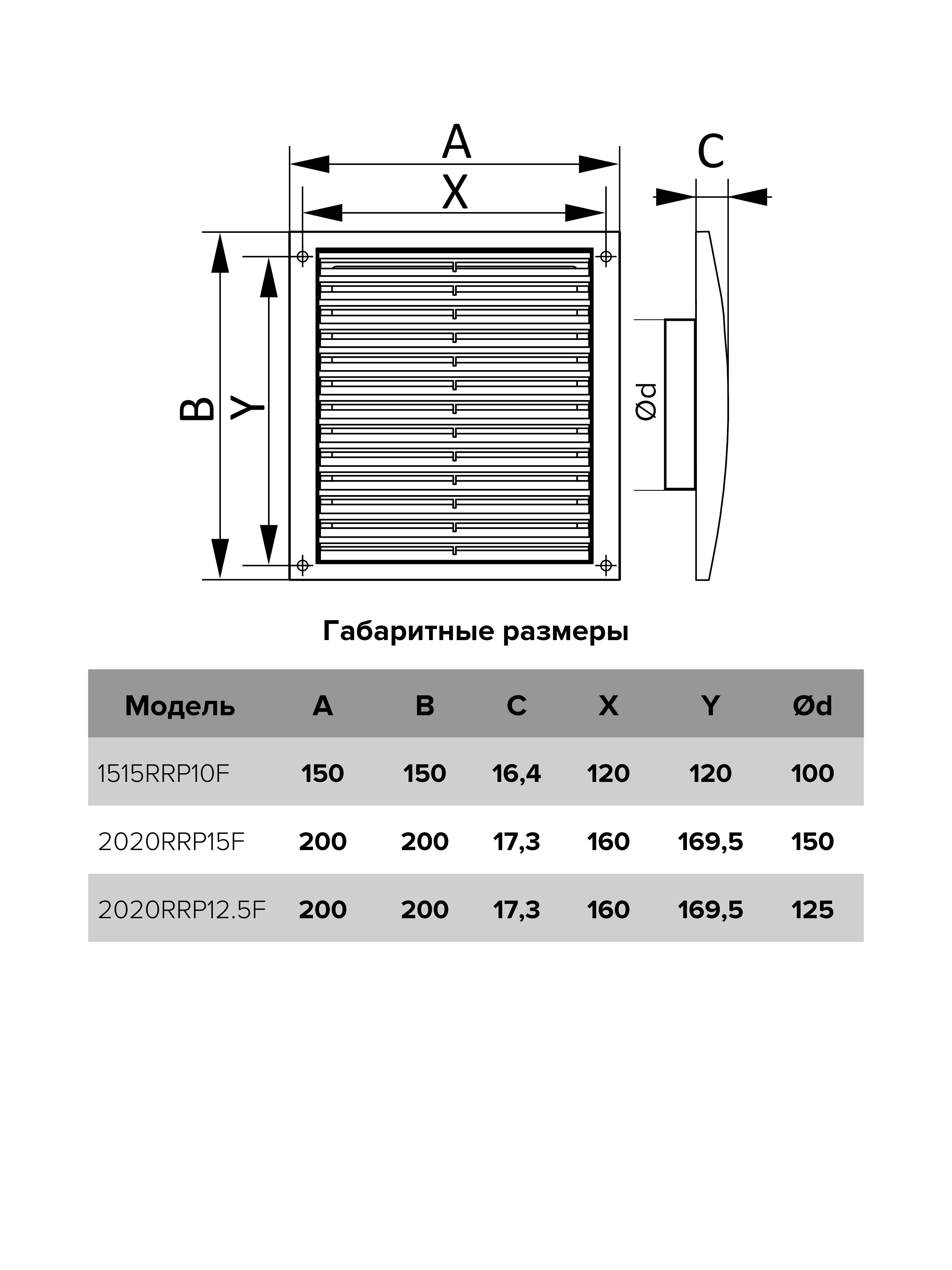 картинка Вентиляционная решетка 1515RRP10F ERA от магазина sp-market