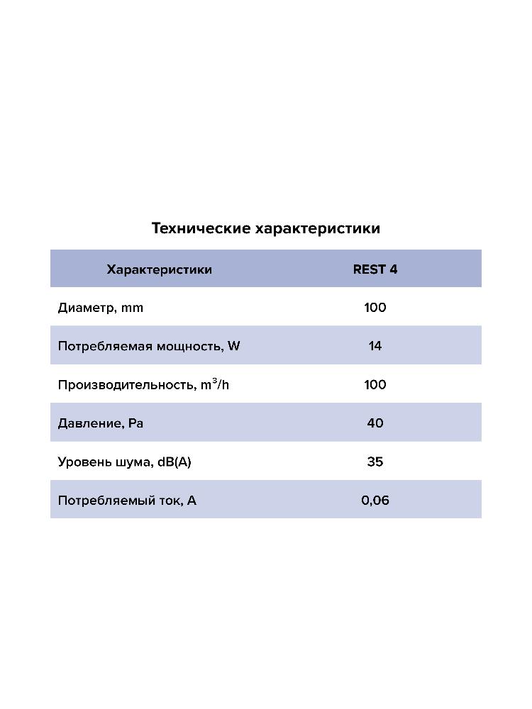 картинка Вентилятор накладной REST D100 сетка ERA от магазина sp-market