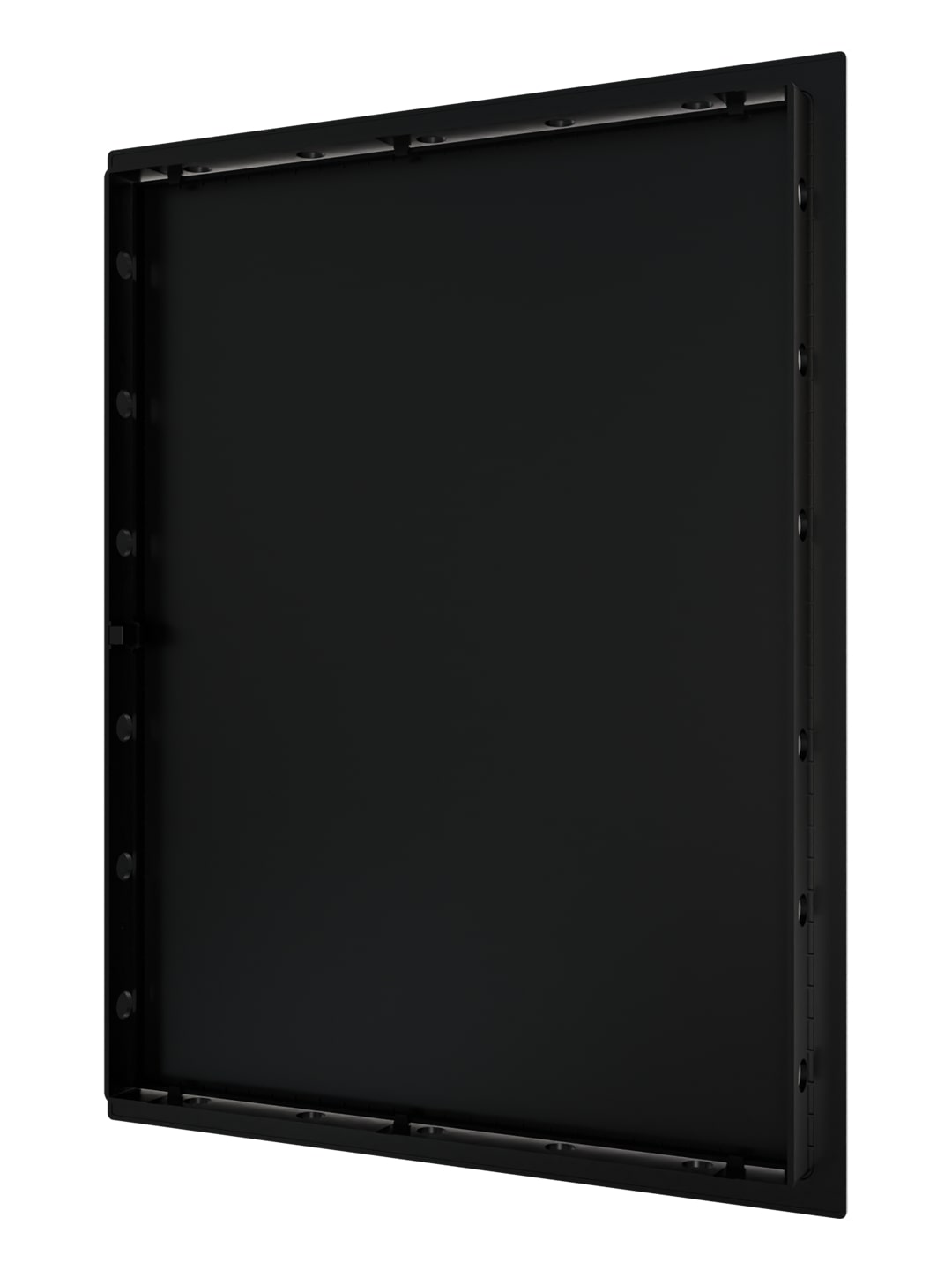 картинка Люк ревизионный LN фланец 300х400 нажимной 327х427 пластик Black EVECS от магазина sp-market