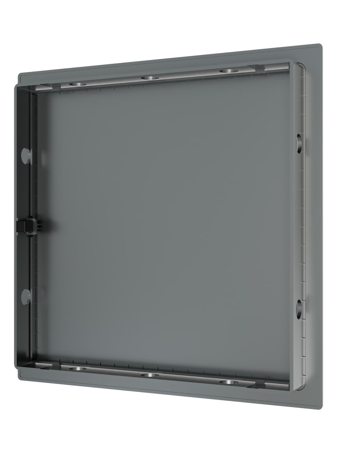 картинка Люк ревизионный LN фланец 200x200 нажимной 224х224 пластик Gray EVECS от магазина sp-market