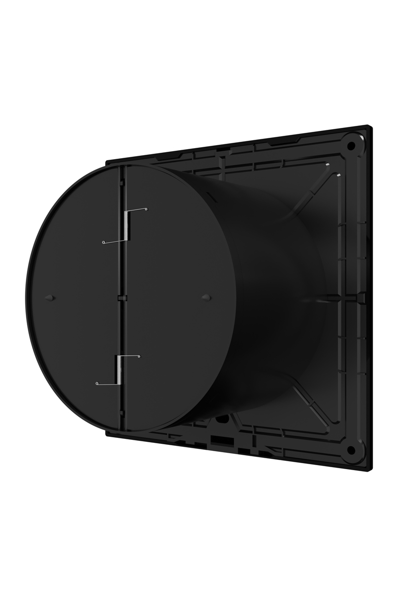 картинка Вентилятор накладной SLIM D125 обр.клапан Obsidian DICITI от магазина sp-market