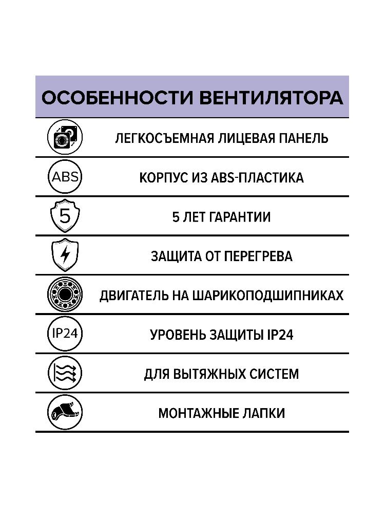 картинка Бытовой вентилятор WAVE 100 BB ERA от магазина sp-market