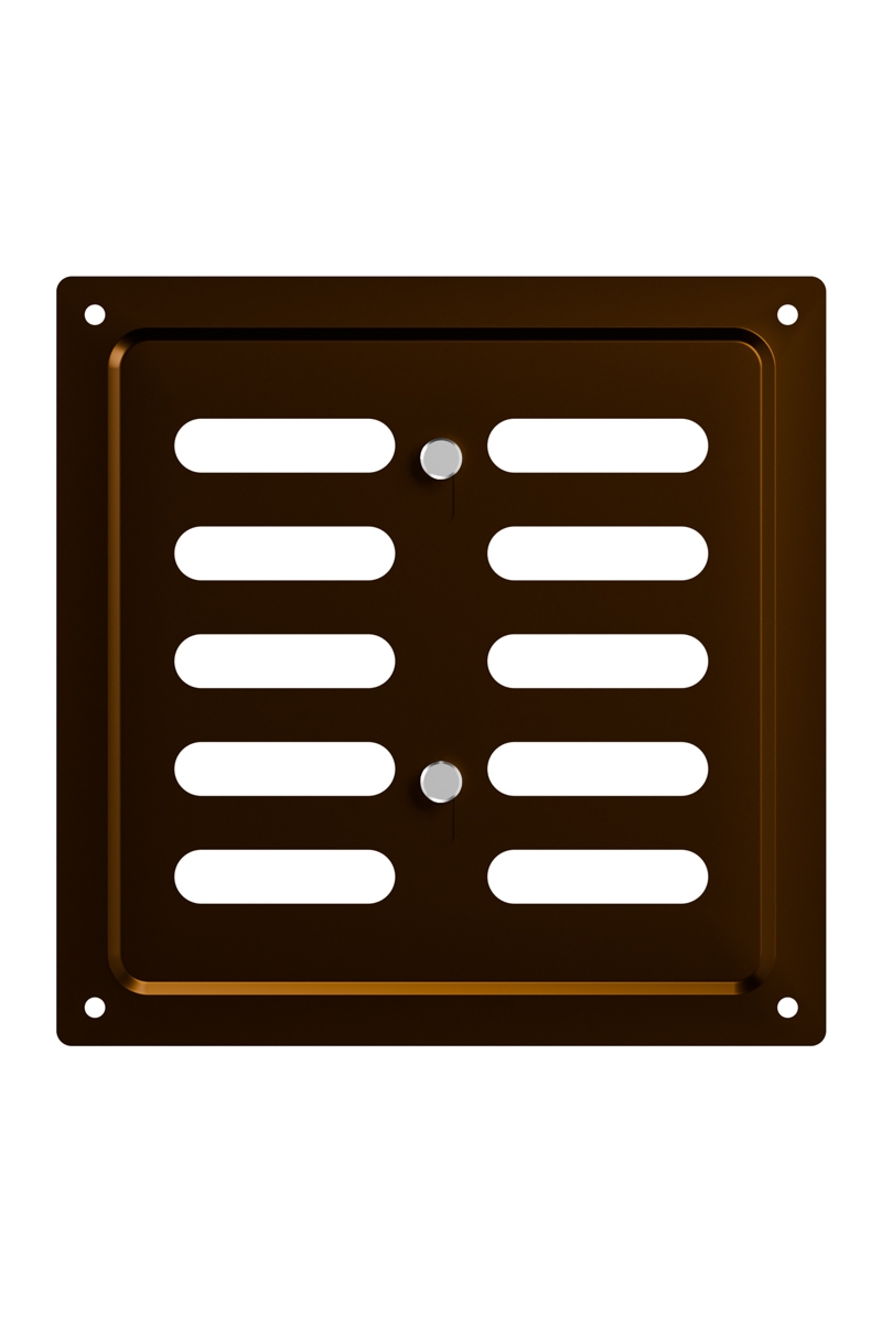 картинка Решетка вентиляционная MER регулируемая 150x150 окраш.сталь Metallic brown ERA от магазина sp-market