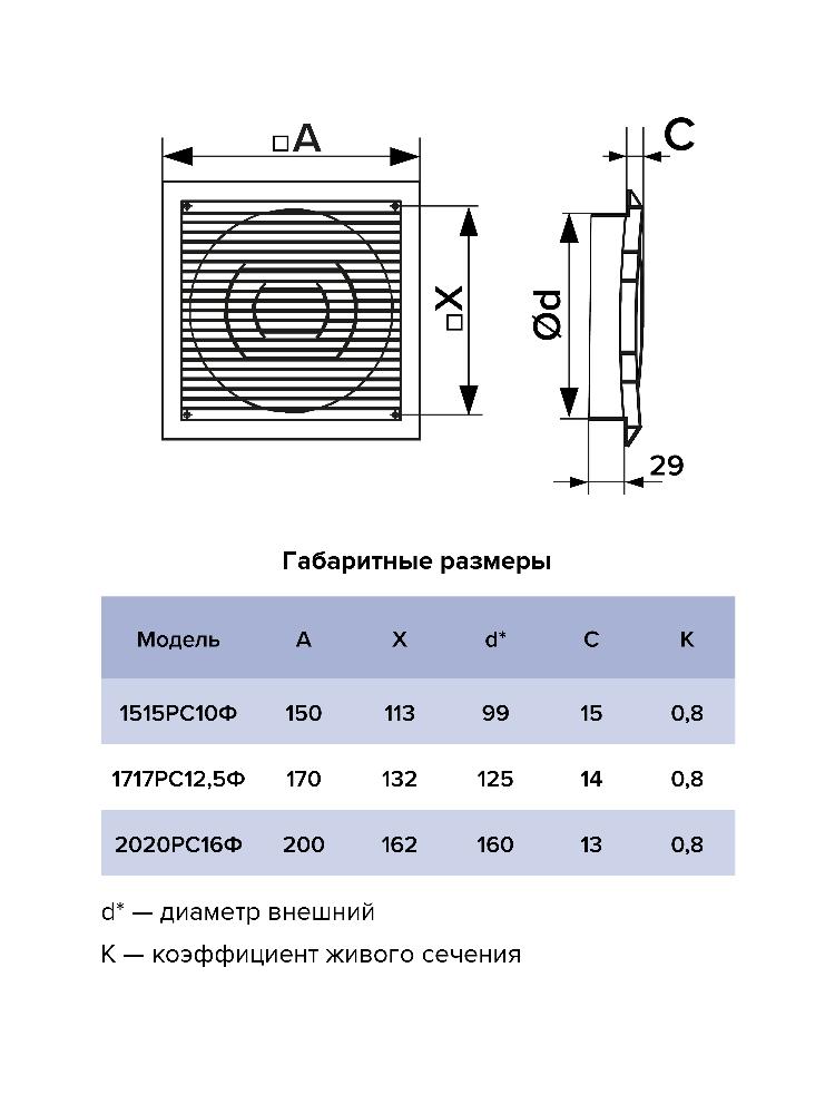картинка Вентиляционная решетка 2020РС16Ф ERA от магазина sp-market