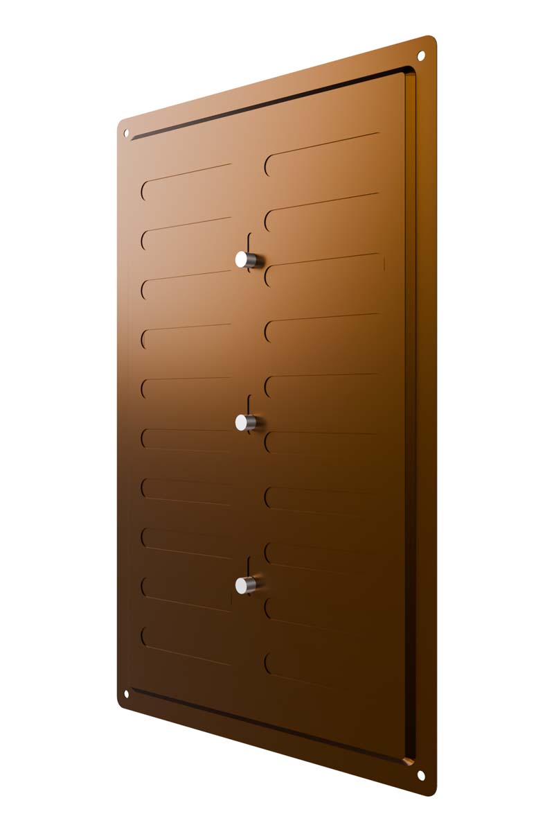 картинка Решетка вентиляционная MER регулируемая 200х300 окраш.сталь Metallic brown ERA от магазина sp-market